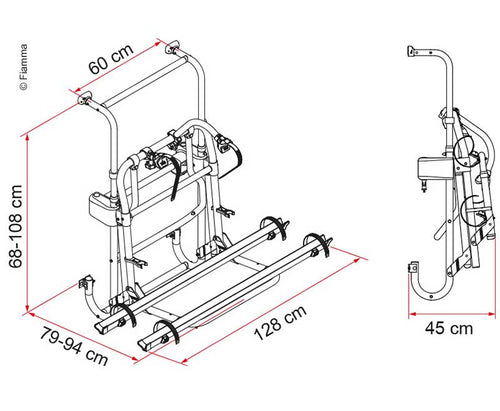 Portapacchi posteriore Carry Bike Lift 77 per 2 biciclette nero 441043