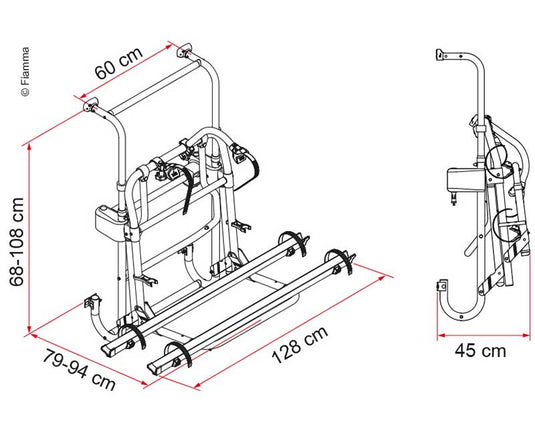 Portapacchi posteriore Carry Bike Lift 77 per 2 biciclette nero 441043