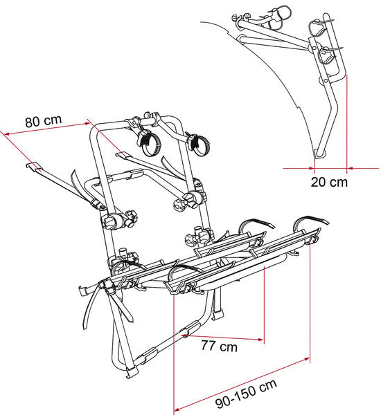 Load image into Gallery viewer, Portabiciclette universale Fiamma Zaino portabiciclette per 2 biciclette 441510
