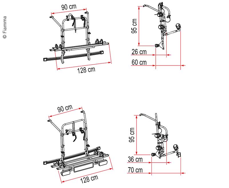 Load image into Gallery viewer, Portapacchi posteriore in alluminio Omni- Bike Universal 2 ruote 441541
