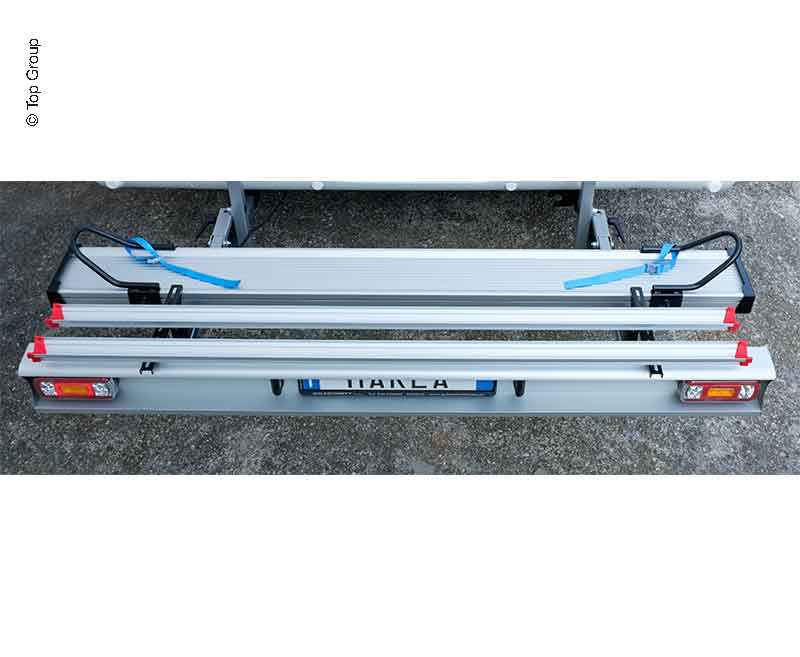 Load image into Gallery viewer, Sistema porta moto MAREA per 1 scooter/motocicletta e 2 biciclette 442246
