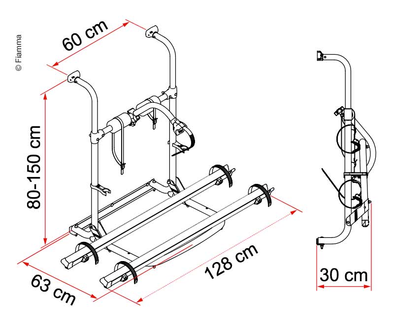 Load image into Gallery viewer, portapacchi posteriore Fiamma Carry Bike UL per 2 ruote, blu 44247

