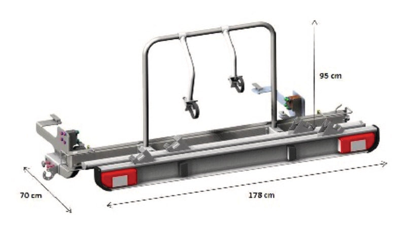 Load image into Gallery viewer, EuroCarry E-Bike carrier per Fiat Ducato dal 2006, carico utile fino a 80 kg. 44351
