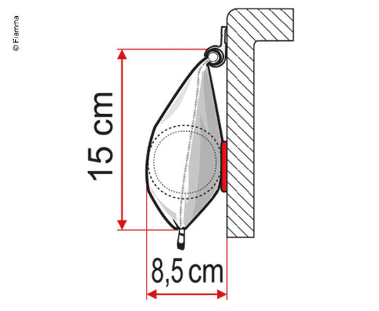 Tenda da sole Fiamma Caravan Caravanstore 225, Royal Grey 443621