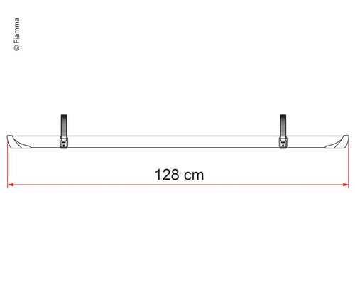 Portabiciclette Rail Quick Pro 128 cm nero 44426