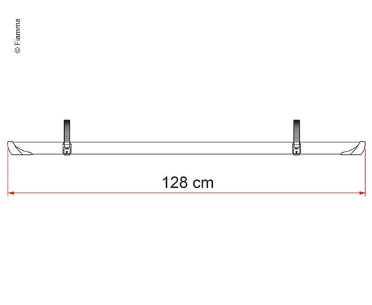 Portabiciclette Rail Quick Pro 128 cm nero 44426