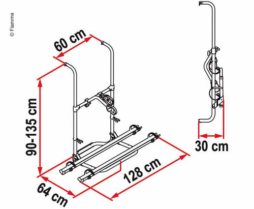 Portapacchi posteriore Carry Bike Pro Hymer per 2 ruote 44444
