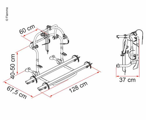 Portabiciclette posteriore Carry Bike ProC Knaus per 2 ruote 44447