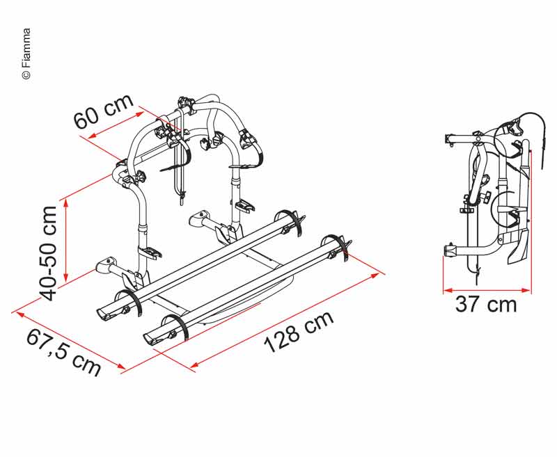 Load image into Gallery viewer, Portabiciclette posteriore Carry Bike ProC Knaus per 2 ruote 44447
