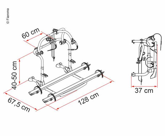 Portabiciclette posteriore Carry Bike ProC Knaus per 2 ruote 44447