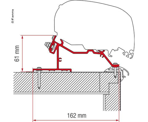 Tendalino adattatore per caravan F65L e F80S Caravan Roof 450cm 44474