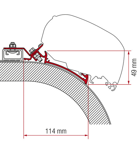 Load image into Gallery viewer, Tenda da sole adattatore F65L e F80S Rapido Distinction 400 cm 44482
