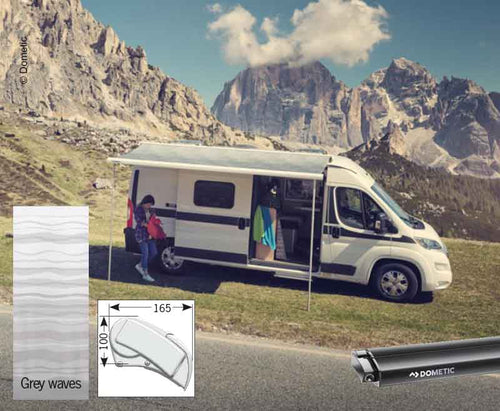 DOMETIC PERFECTROOF PR 2000 - 3,75m Antracite / Onde grigie 447036