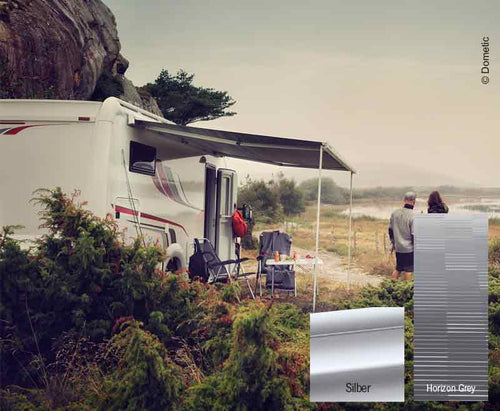 Tenda da sole PW1500 3,0m alloggiamento argento/tavola Horizon grigio, motore 12V 447178