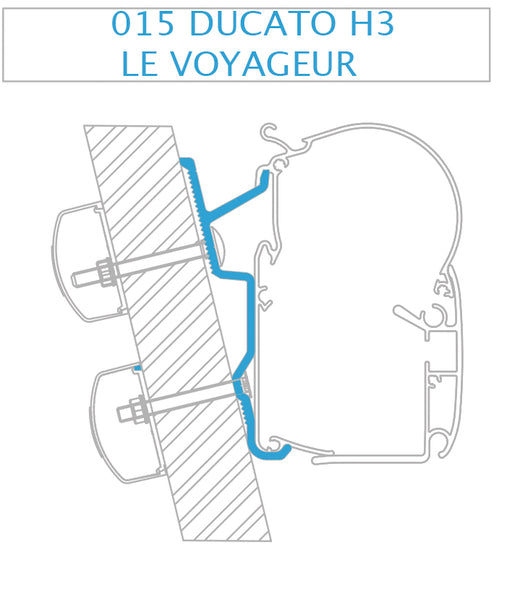 Load image into Gallery viewer, PW1100 3,5m Kit H3 Ducato,Boxer,Ponticello,Custodia:anthr., panno:Horizon Grey 44746
