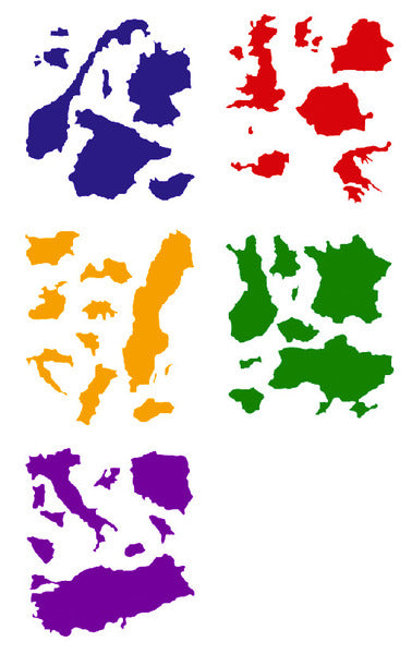 Adesivi Europa Set Europa Stickers Set Europa Stickers Card 46438