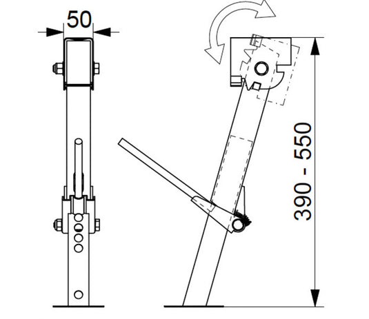 Supporto veicolo Jack 1 coppia 39-55cm 46532