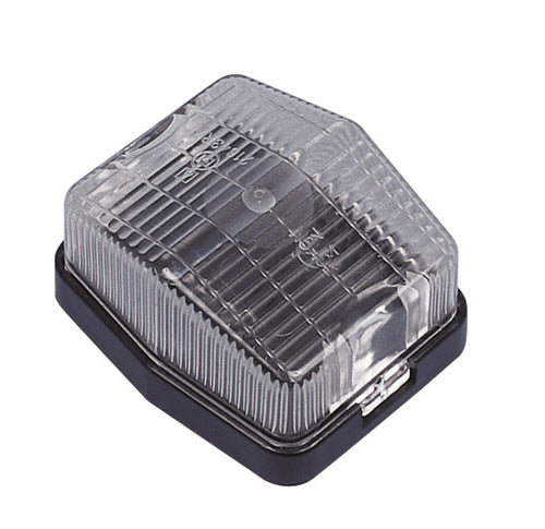 Luce di ingombro laterale 12V con base nera, L71 x H61 x H61 x P37 mm 46840