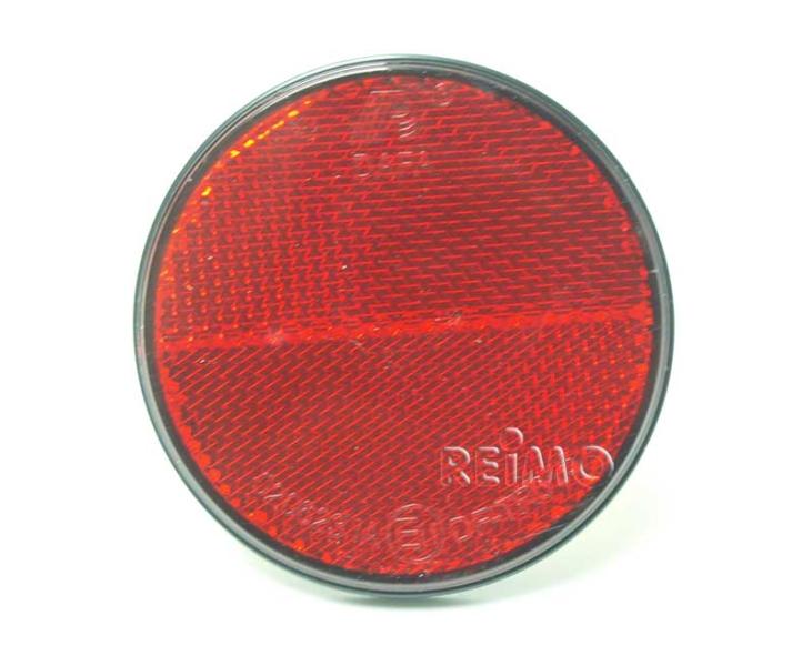 Load image into Gallery viewer, Riflettore tondo 72mm autoadesivo rosso (1 pezzo) 46861
