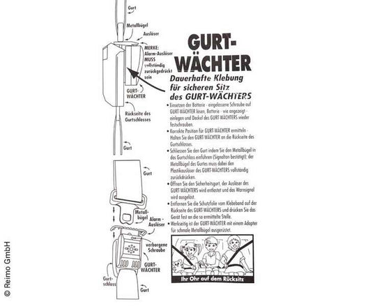 Avvisatore di cintura, il paracinghia avverte quando si rilascia la cintura. 47130