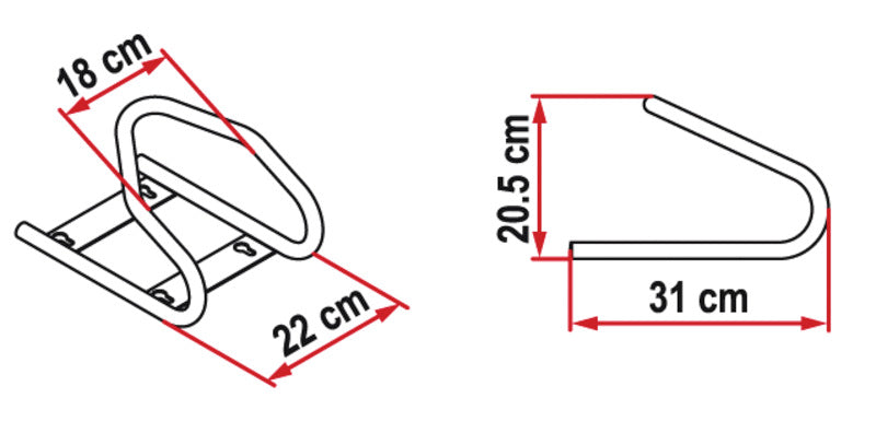 Carica immagine in Galleria Viewer, Blocco anteriore della MotoWheel Chock anteriore 471702
