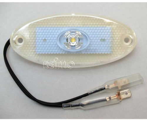 Lampada di posizione anteriore a LED, IP67 anteriore, 12V, 1W, trasparente, cavo 47601