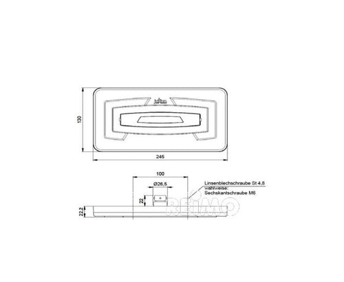 Luce multifunzione a LED, 9-32V, destra rossa IP67 con riflettore a triangolo 47616