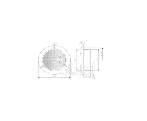 Fendinebbia a LED 12V 4W, rosso IP67, cavo 500mm 47623