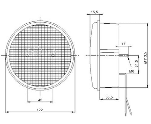 Fendinebbia a LED 12V, 3W trasparente IP67 Cavo da 500 mm 47635