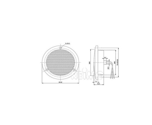 Luce di retromarcia a LED 12V, 3W IP67 500 mm cavo trasparente 47641