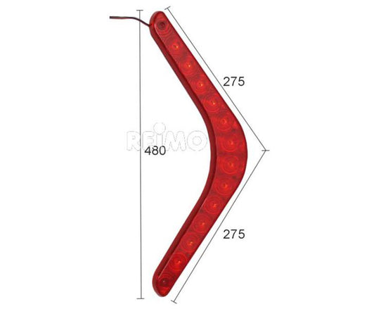 Fanale posteriore e stop a LED destro, cavo da 250 mm 47670