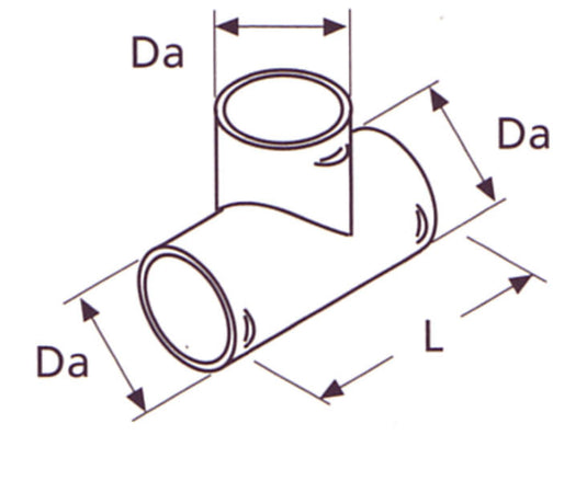 Pezzo a T per collegamento tubi 90mm 480621