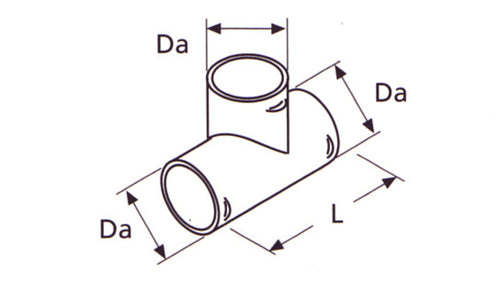 Pezzo a T per collegamento tubi 60mm 48062