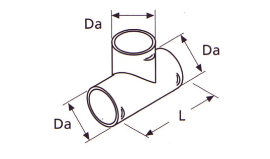 Pezzo a T per collegamento tubi 60mm 48062
