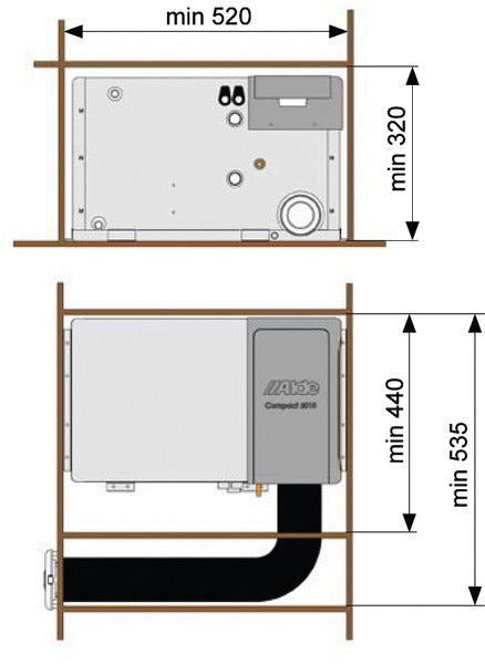 Carica immagine in Galleria Viewer, Riscaldamento acqua calda Alde Compact 3020 3kW cpl. con camino a parete e acces 48224
