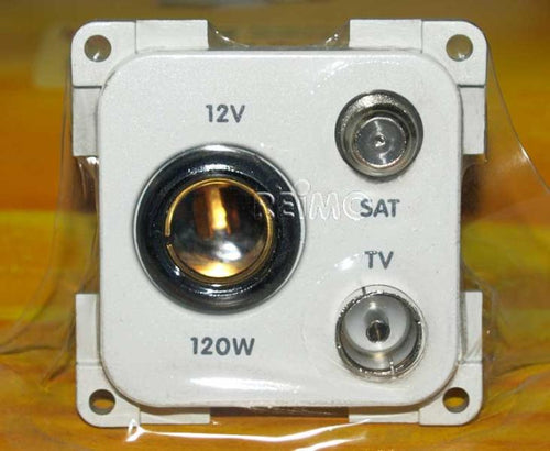 Presa 12V/TV/Sat bianco 491091
