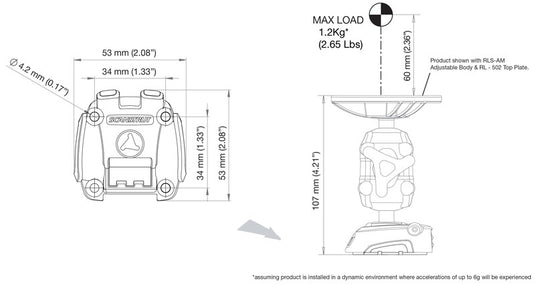 ROKK - base avvitabile per sistemi di fissaggio 493461