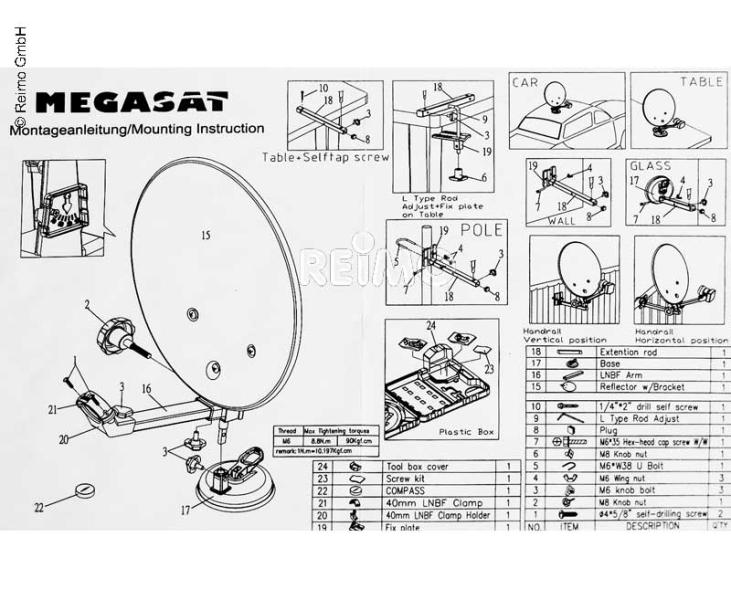 Load image into Gallery viewer, Sat bowl standard, in valigetta da campeggio Megasat 496201
