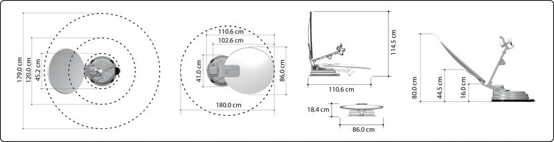 Carica immagine in Galleria Viewer, Sistema multi satellite X85 Singolo, specchio da 85 cm 49632
