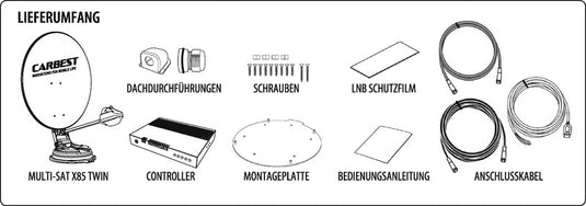 Sistema Multi Sat X85 Twin + Skew, specchio da 85 cm 49633