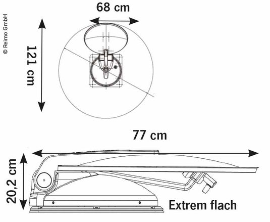 Sistema satellitare automatico Travelsat 68 Twin con pannello a LED 49654