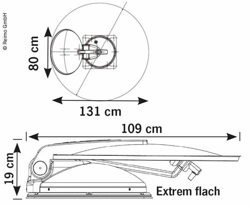 Impianto satellitare automatico Travelsat 80 ASTRA, incl. unità di comando 49693