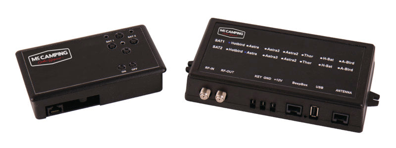 Load image into Gallery viewer, Mc Camping Antenna 65 bianca, 65cm, 2 satelliti 49780
