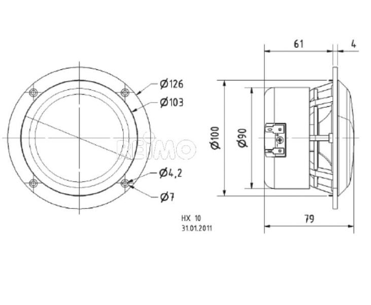 Carica immagine in Galleria Viewer, Altoparlante coassiale a 2 vie high-end da 4&quot;. 49803
