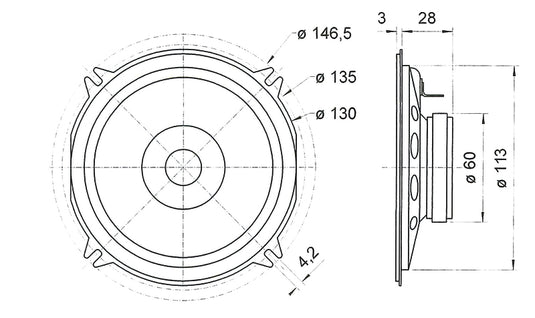 Altoparlante a banda larga con surround inverso (5") 49811