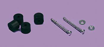 Ruote Variotech, 4 ruote, 2 bulloni, 2 anelli di serraggio 50053