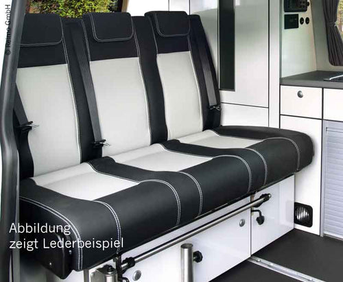 Panca da notte misura 10 VW T6/5 V3000 3 posti, rivestimento in pelle2-fbg. 2 sc 5040007