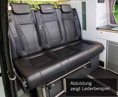Panca a pelo VW T6/5 Weekender Plus V3000 misura 14 3 posti, rivestimento in pel 5040206