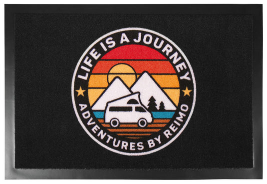 Tappetino LIFE IS A JOURNEY, nero, 60x40cm 516431