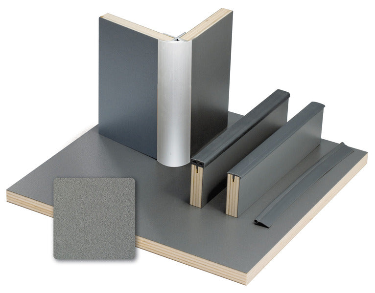 Carica immagine in Galleria Viewer, Pannello da costruzione per mobili in laminato metallico antracite, HPL, 1/4 del 520152
